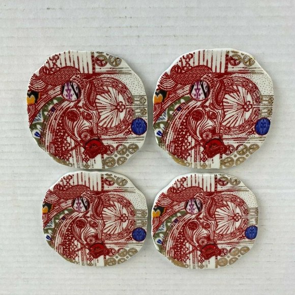 Anthropologie Set of 4 Horse Coasters Multicolor